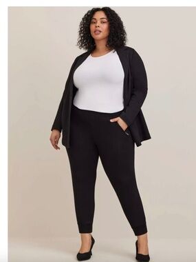 Relaxed Fit Jogger Lightweight Ponte Mid-Rise Pant - NWT